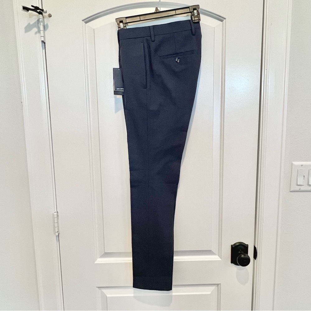 MANGO – Men’s Dress Pants Trousers – Super Slim Fit – 26/30 – Blue/Navy Check
